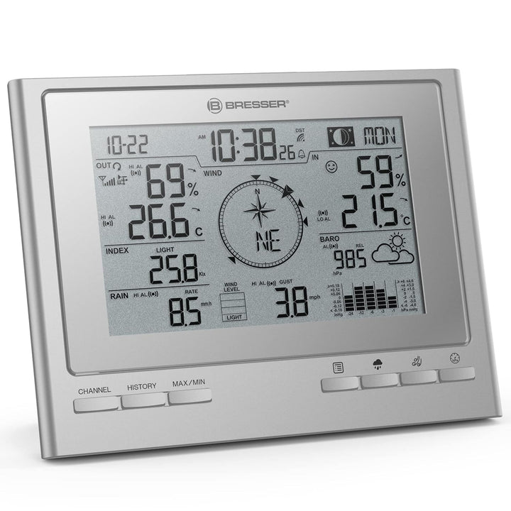 Bresser zusätzliche Basisstation für 7003100 ClimateScout Wetter-Center 7-in-1 Funk Wetterstation mi