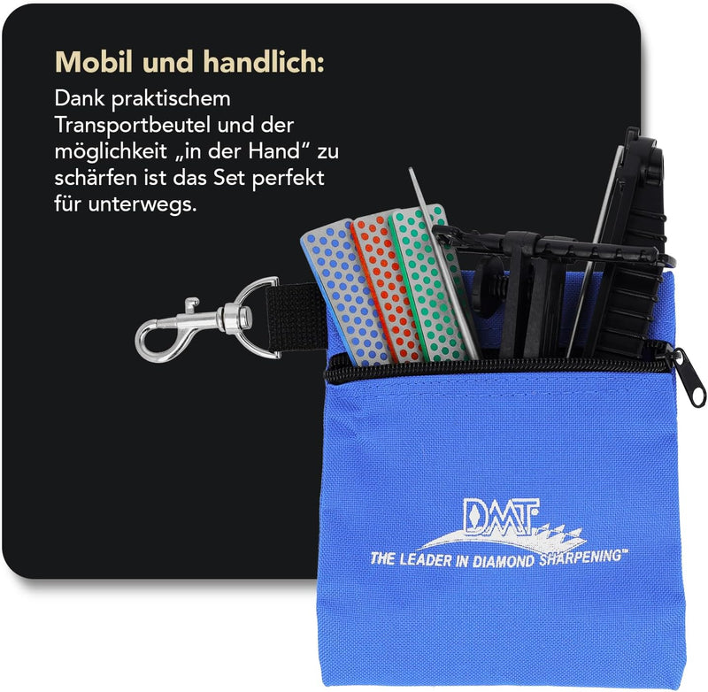 DMT Deluxe Aligner-Kit, 3 Schleifsteine mit Diamanten/1 Schärfer für gezahnte Klingen, 1 Stück, ADEL