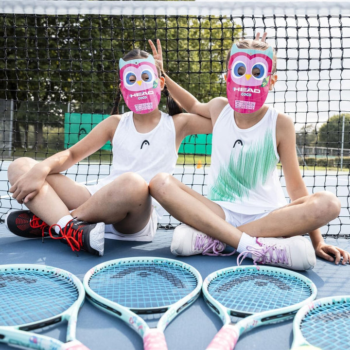 HEAD Coco 25 Tennisschläger, Rosa/Hellblau, 8-10 Jahre