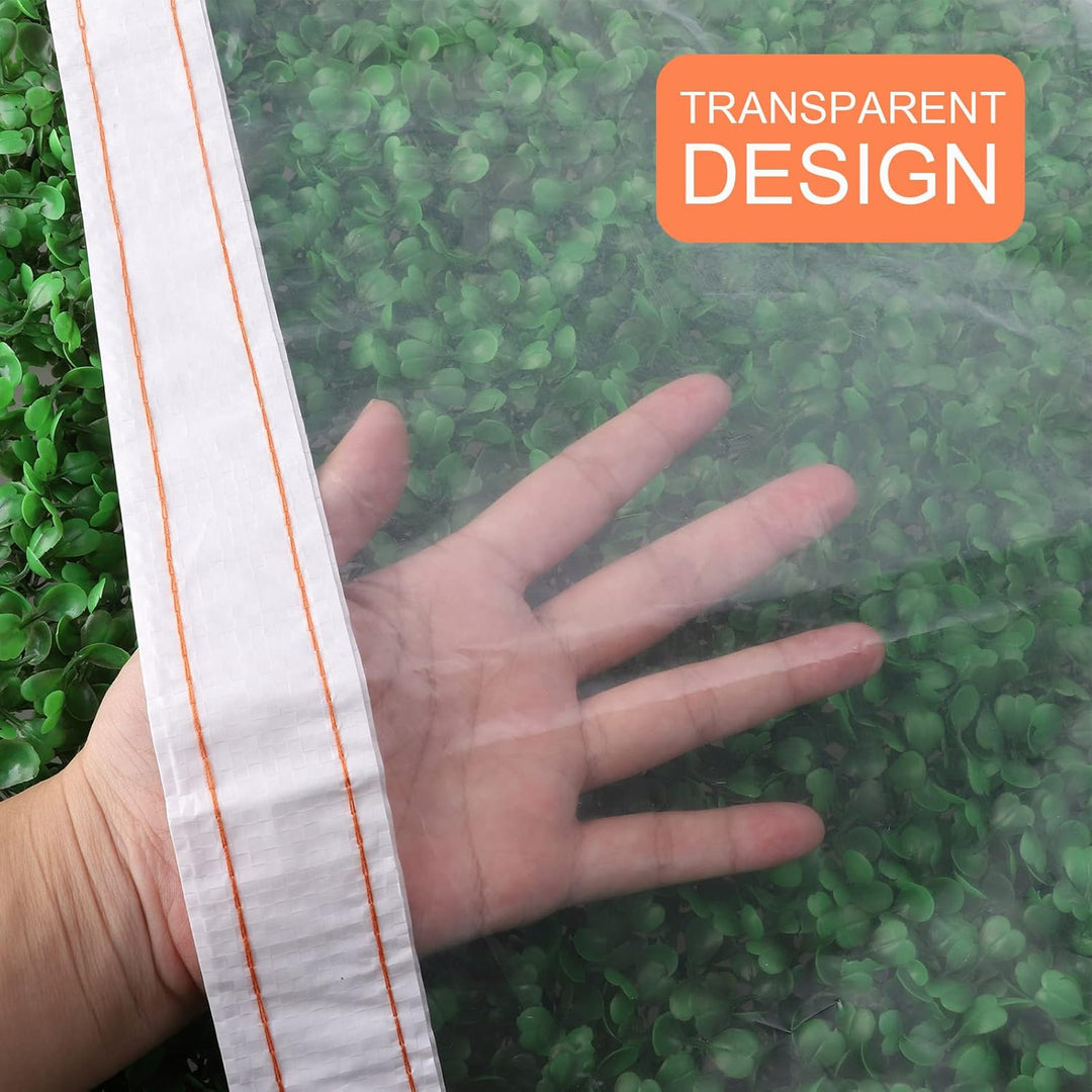 Plcnn 3 x 2,5 m Plane Wasserdicht Transparent, Abdeckplane Wasserdicht, Staubdichte Abdeckplane mit