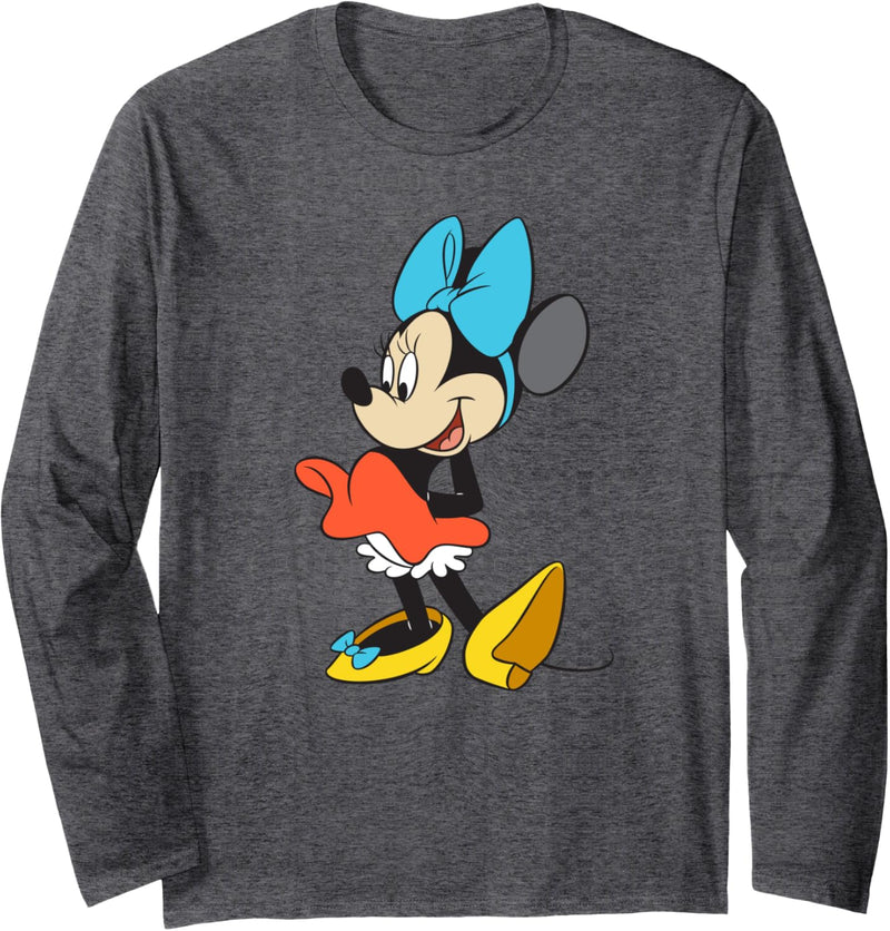 Disney Classic Minnie Mouse with Blue Bow Langarmshirt