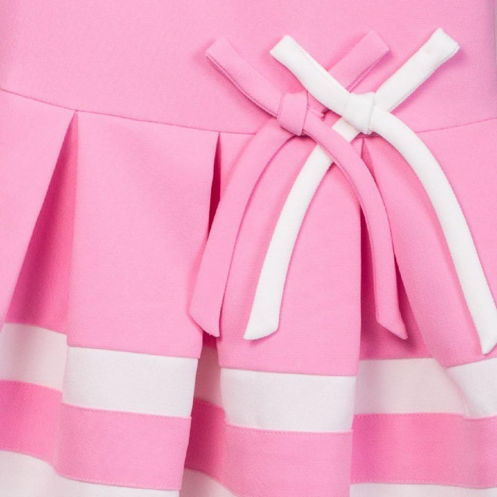 La-V Festliches Kleid gestreift mit Schleifen 98 Rosa, 98 Rosa