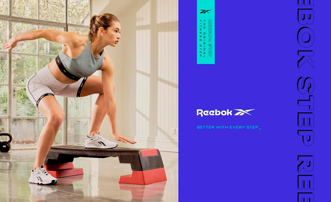 Reebok Fitness Mehrzweck-Schrittplattform für Aerobic, Krafttraining, für HIIT, Cardio, und allgemei