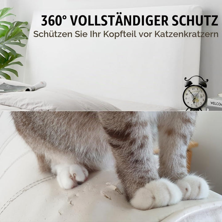Caijin Bettkopfteil Hussen Bett Kopfteil Bezug, Weicher Strecken Samtstoff Staubdicht, Staubdichte S