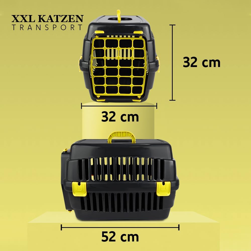 Katzen-Transportbox-Robuste Hartschalen | Strapazierfähige Katzenbox | Robuste Katzenbox aus Hartpla