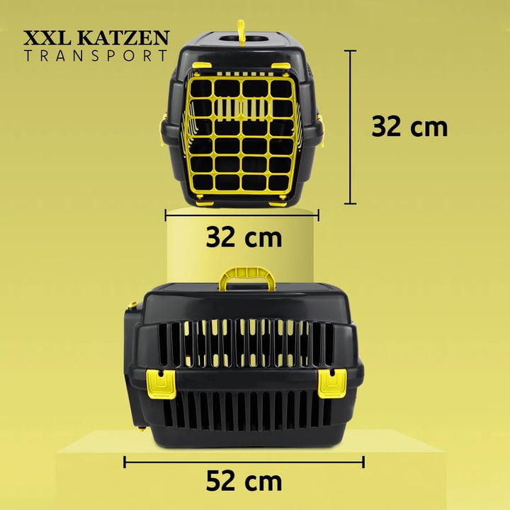 Katzen-Transportbox-Robuste Hartschalen | Strapazierfähige Katzenbox | Robuste Katzenbox aus Hartpla