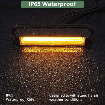 EYPINS 4X 13cm COB LED Frontblitzer, Warnlicht Warnleuchte Stroboskop Blinklicht LED Blitzer Orange