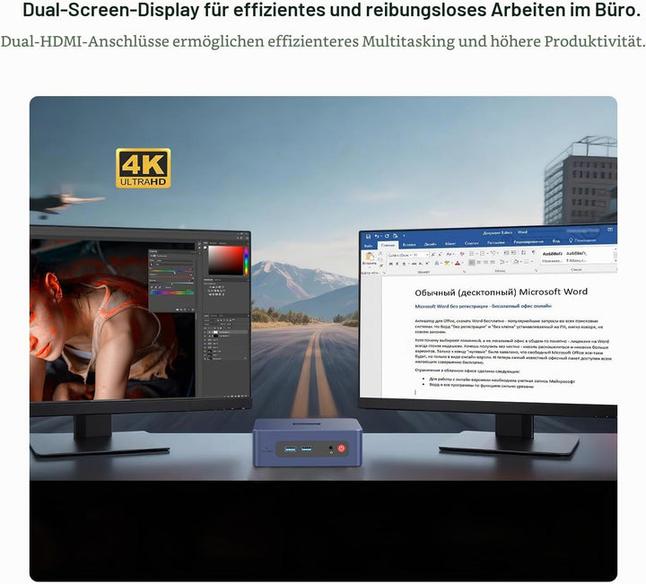 Beelink SER5 Mini PC, AMD Ryzen 5 5500U(6C/12T) bis zu 4.0GHz, Mini Computer 32GB DDR4 RAM 500GB NVM