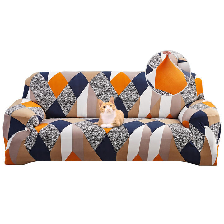 Jaotto Sofabezug 4 Sitzer Elastischer Stretch Spandex Sofa Überwürfe Sofahusse Antirutsch Waschbar S