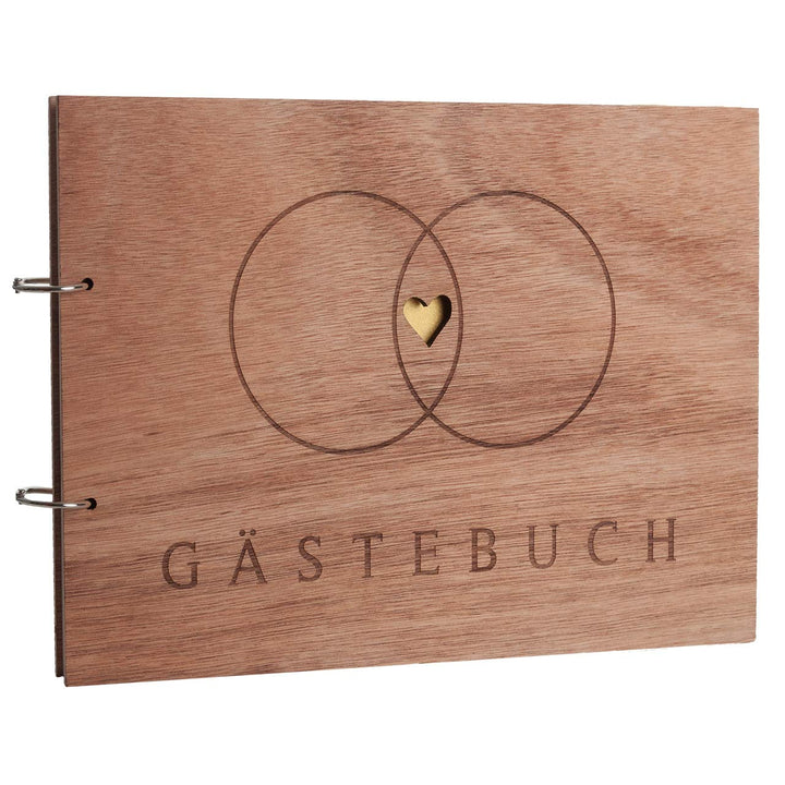 Hochzeitideal – Besonderes Gästebuch Hochzeit Alan mit 40 Seiten à 100g I Hochzeit Gästebuch aus Hol