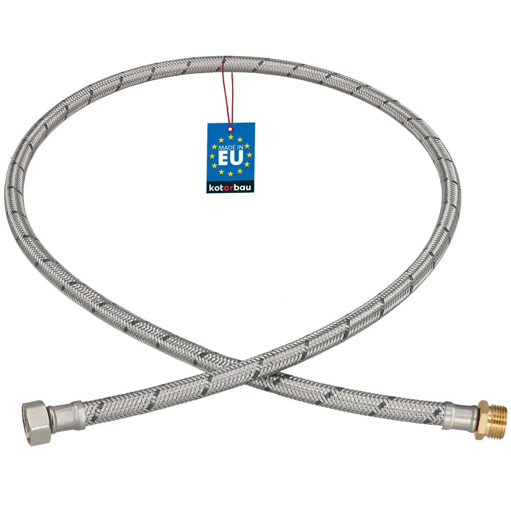 KOTARBAU® Flexschlauch 3/8 Zoll - Wasserschlauch - 120 cm - Panzerschlauch - Aussengewinde x Innenge