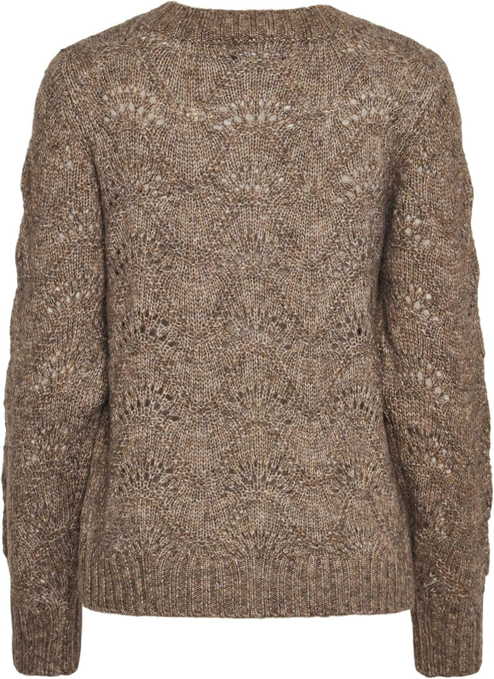 Pieces Damen Pcbibbi Ls V-Neck Knit Noos Bc Strickpullover (1er Pack) XS Fossil, XS Fossil