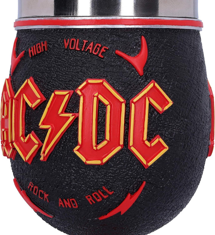 Nemesis Now AC/DC Hochspannung Rock and Roll Kelch Beleuchtung Hörner Weinglas, Glas Edelstahl Harz,