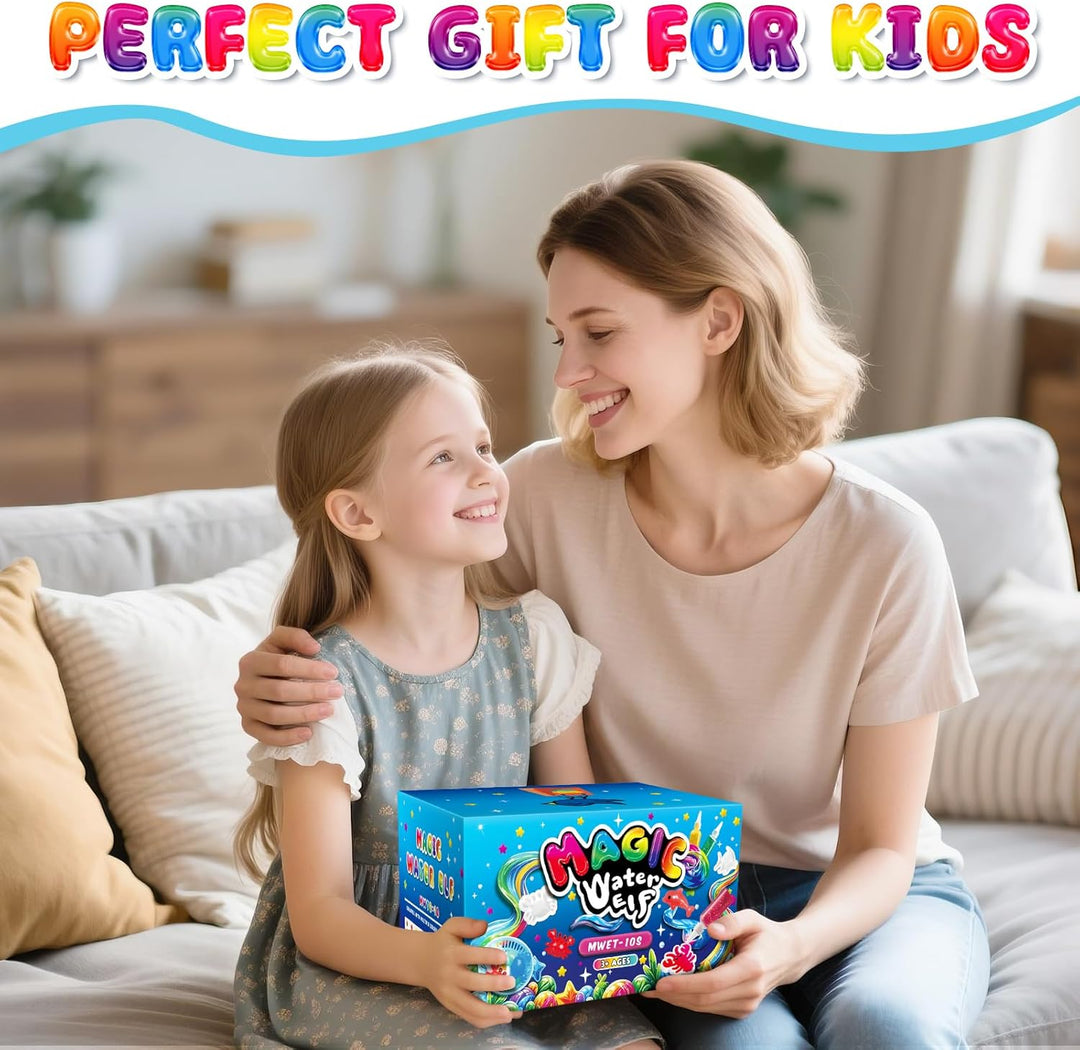 MOMSIV Aqua Gelz Set, Magisches DIY 3D Wassergel-Spielzeug Geschenk ab 4 5 6 7 Jahre Mädchen, Kreati