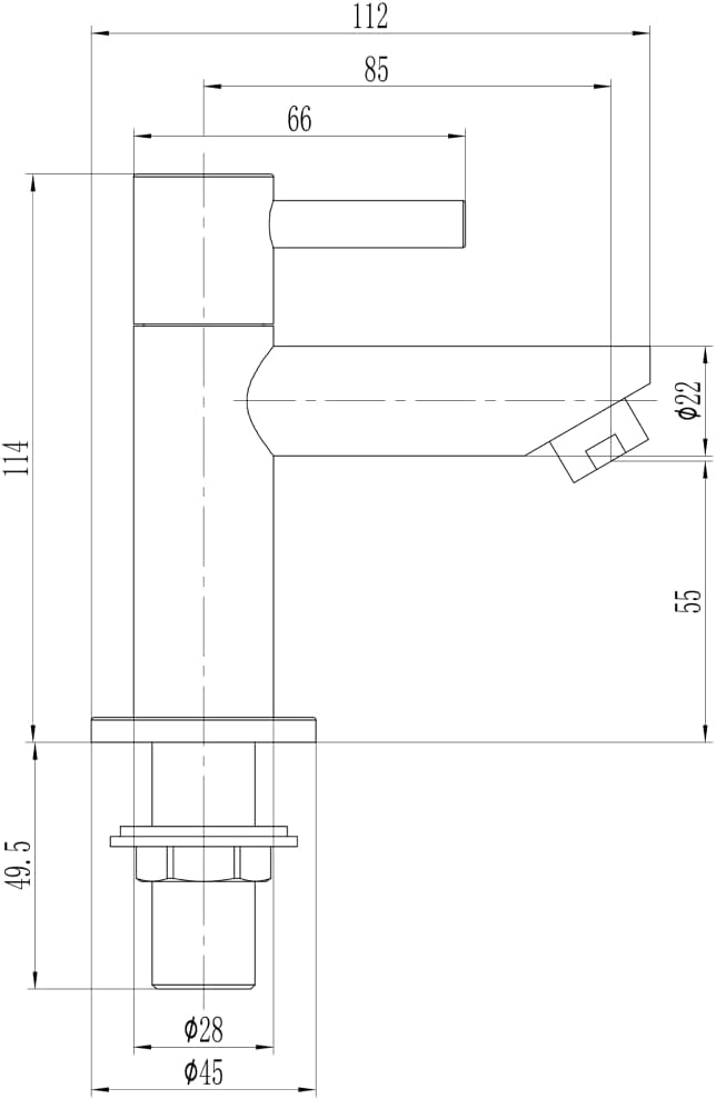 veebath Julia Val 1/2 C CD Chrome Wasserhähne mit Hebel mit Ventiltellern aus Keramik, Hebel