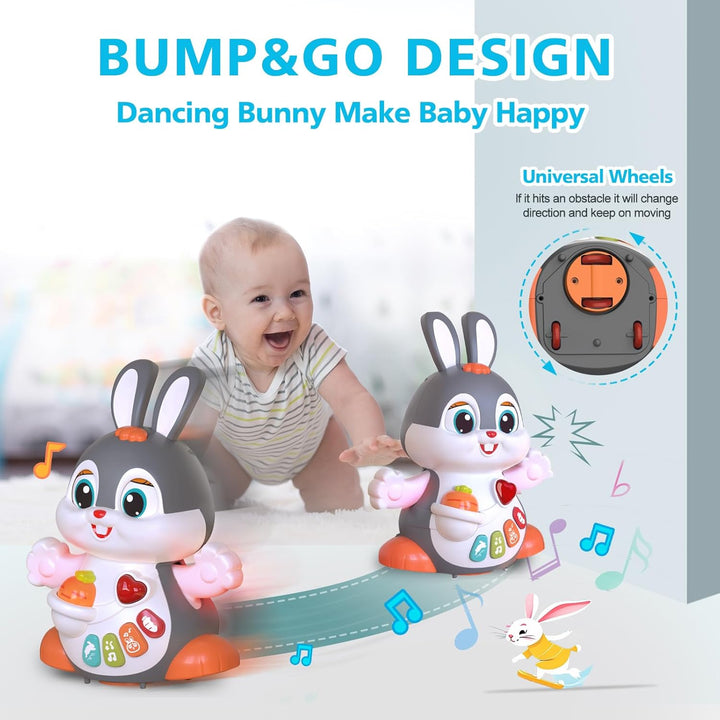 MOONTOY Musikspielzeug ab 1 Jahr, Oster Spielzeug Baby, Krabbelspielzeug ab 6 7 8 9 10 12 18 Monate,