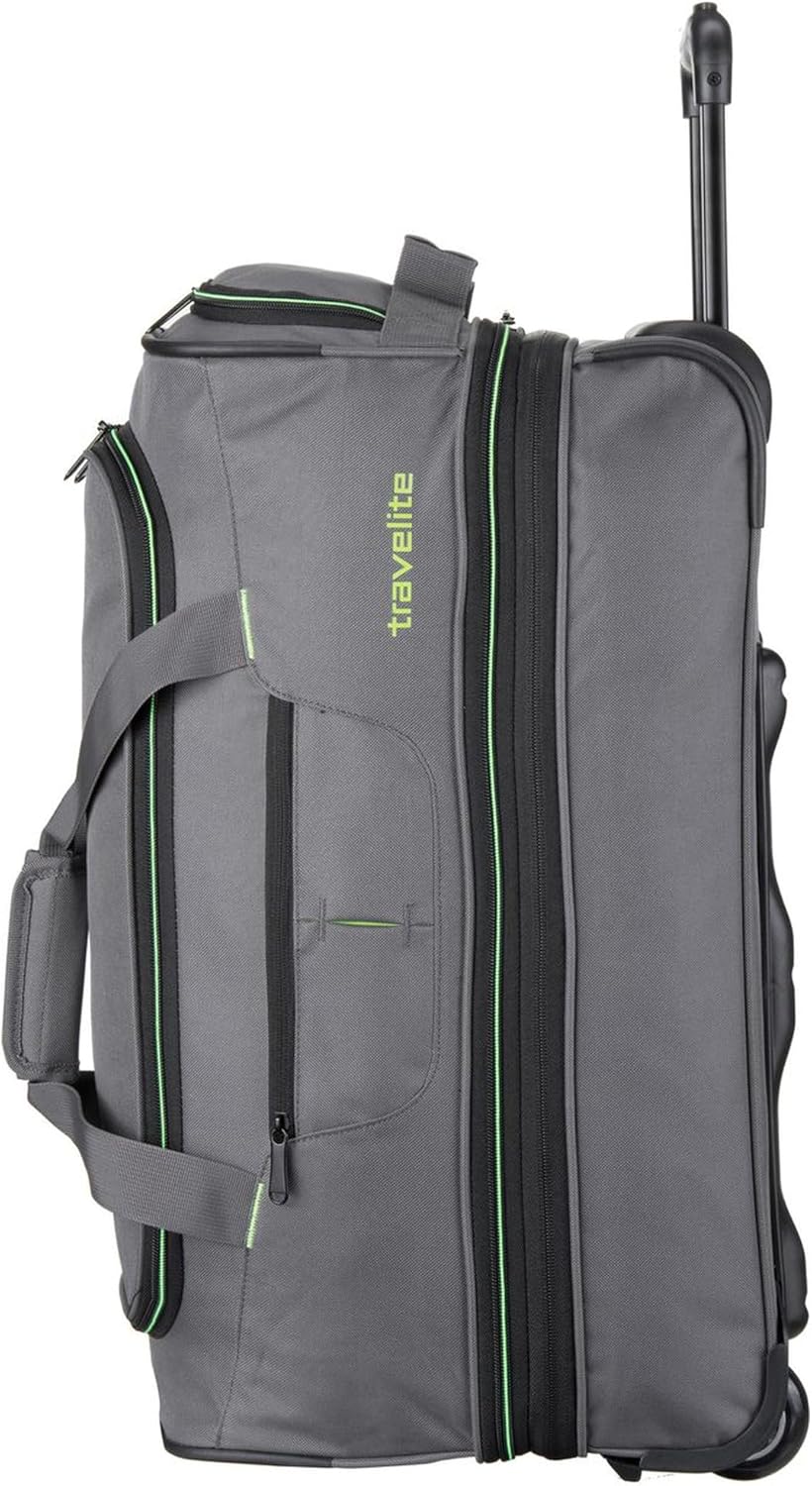 travelite 2-Rad Trolley Reisetasche Gr. S mit Dehnfalte, Gepäck Serie BASICS: Weichgepäck Reisetasch