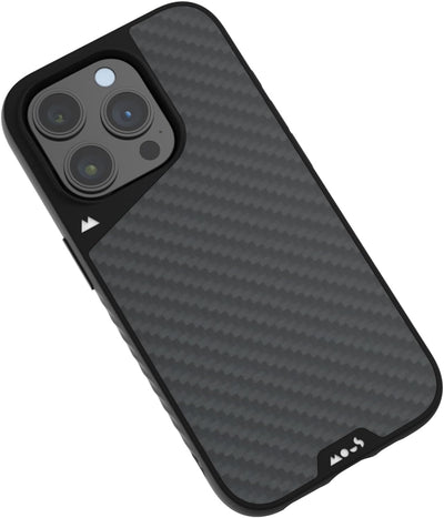 Mous Hülle für iPhone 15 Pro MagSafe Kompatibel Case - Limitless 5.0 - Carbonfaser - Handyhülle iPho