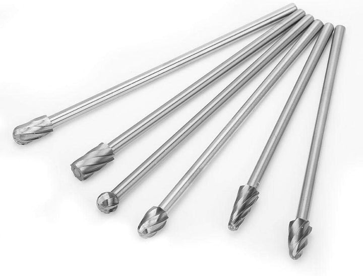 6 stücke 6mm 1/4 "schaft Aluminium Fräser Extra Lange 150mm Fräser hartmetalllegierung