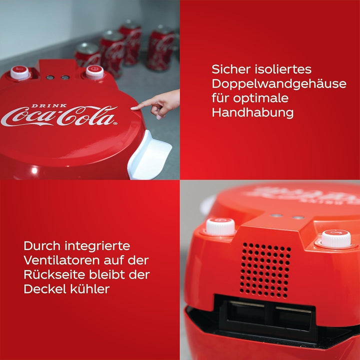 Salco Coca-Cola Pizzamaker – Perfekte Pizza in 3-5 Minuten | 30 cm Cordierit-Pizzaplatte | 400°C var