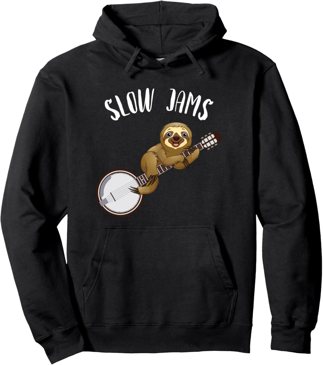Faultier Banjo Bluegrass Banjospieler Countrymusik Musiker Pullover Hoodie