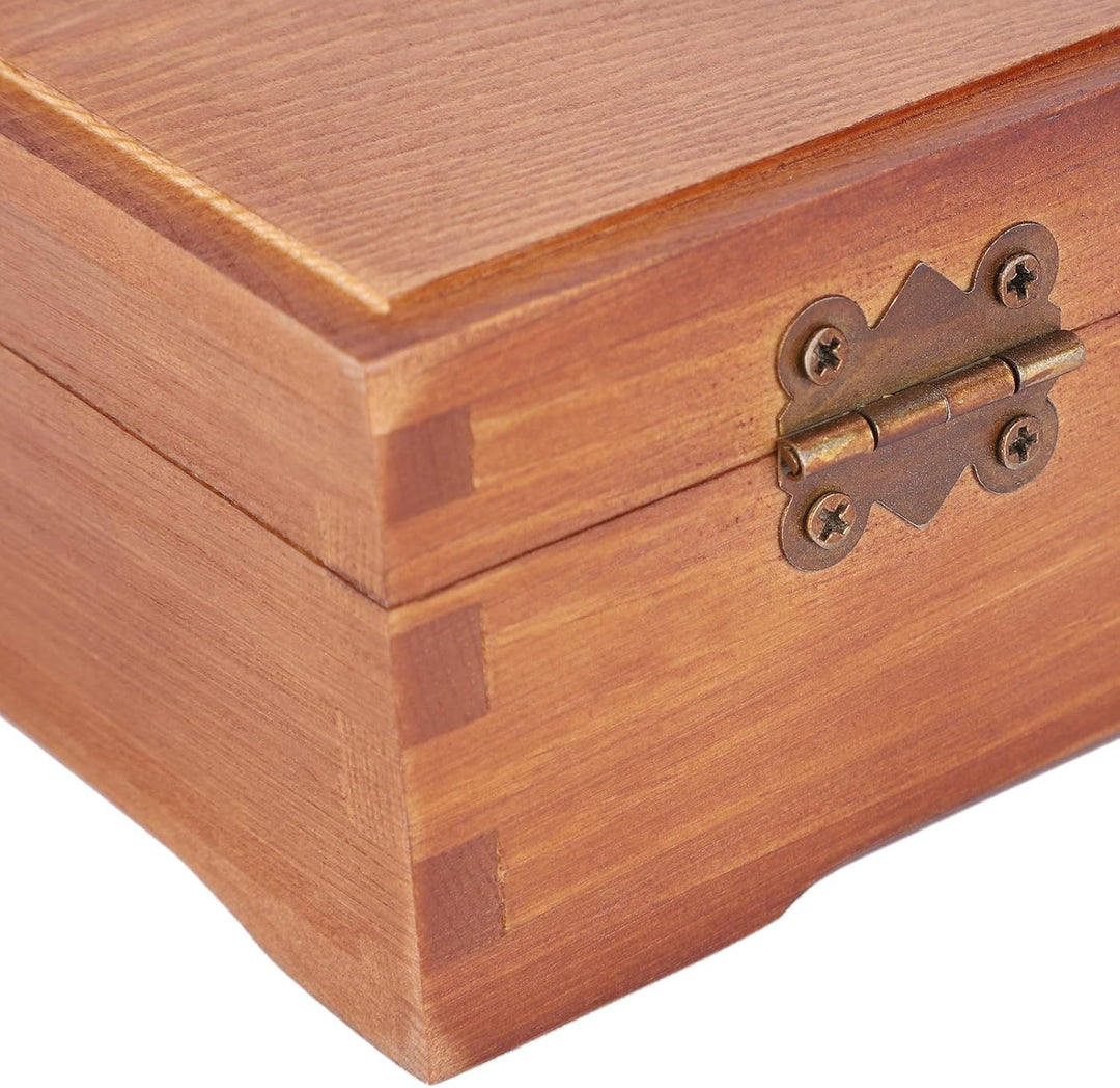 Hölzernes Federmäppchen, antikes Federmäppchen mit Verschluss, Bastelboxen aus Holz für Kunstwerkzeu