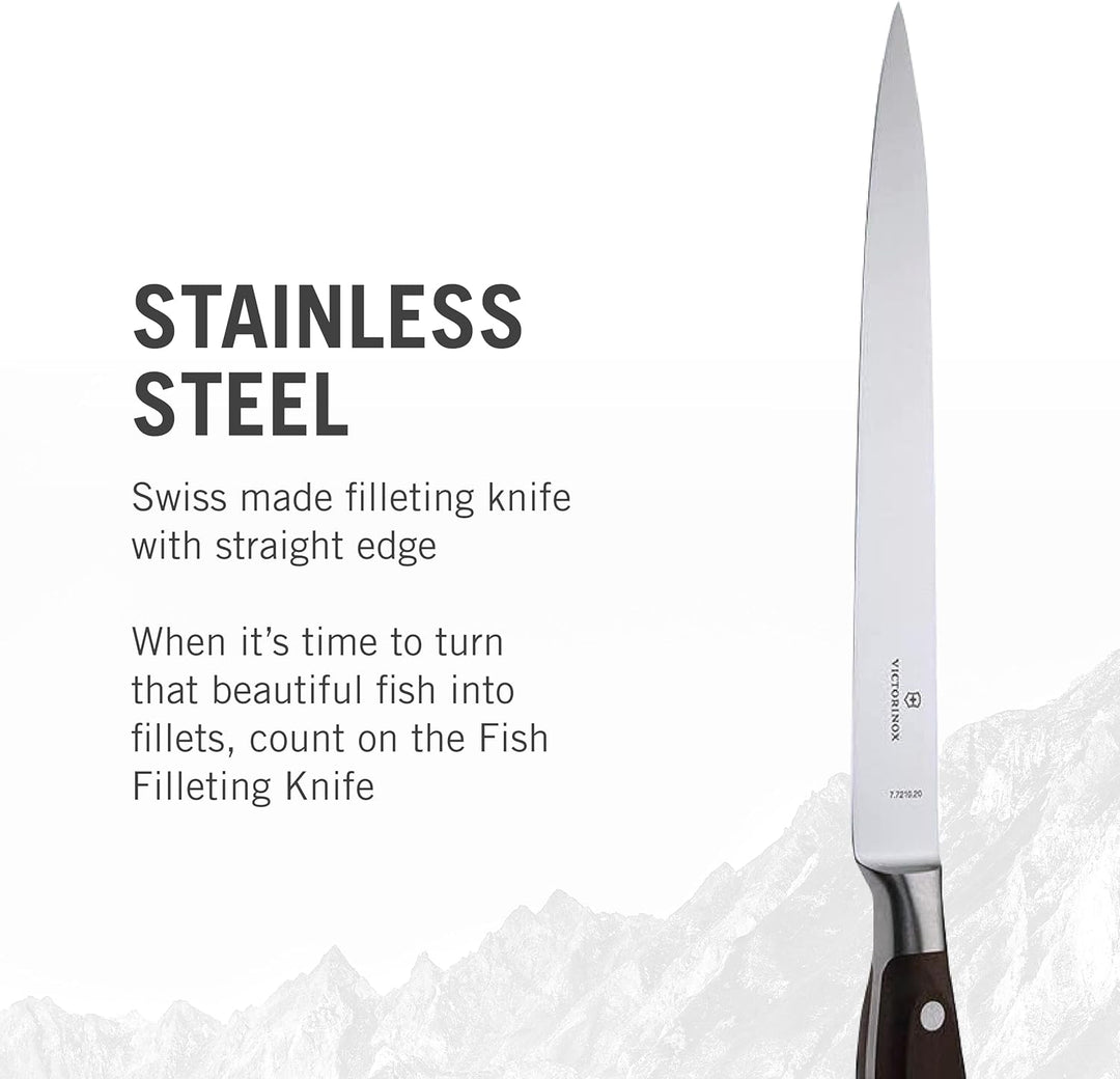 Victorinox Grand Maître Filetiermesser, Geschmiedet, Klinge 20 cm, in Geschenkschachtel, Made in Swi