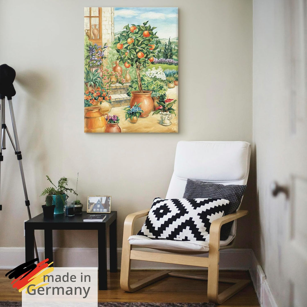 Artland Leinwandbild Wandbild Bild auf Leinwand 60 x 80 cm Landschaften Garten Malerei Grün A6YA Ora