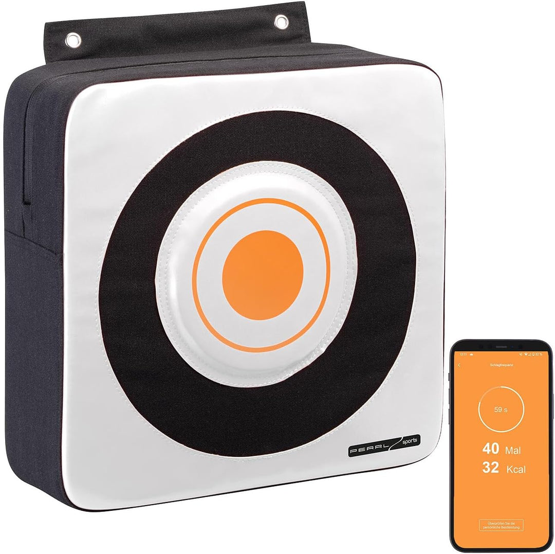 PEARL Sports Boxtrainer: Wand-Boxsack, App für iOS und Android, Bluetooth, Schlagkkraftmessung (Boxk