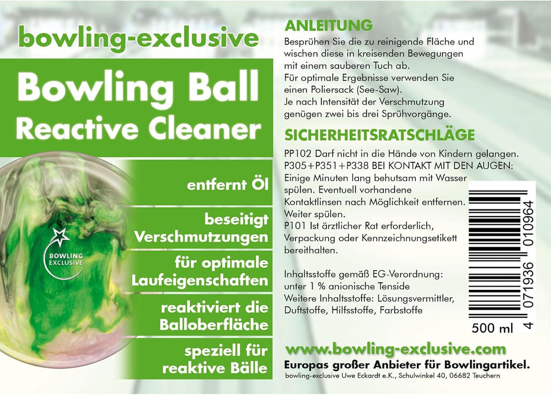 bowling-exclusive Bowlingkugel Reiniger Reactive Bowling Ball Cleaner 500 ml