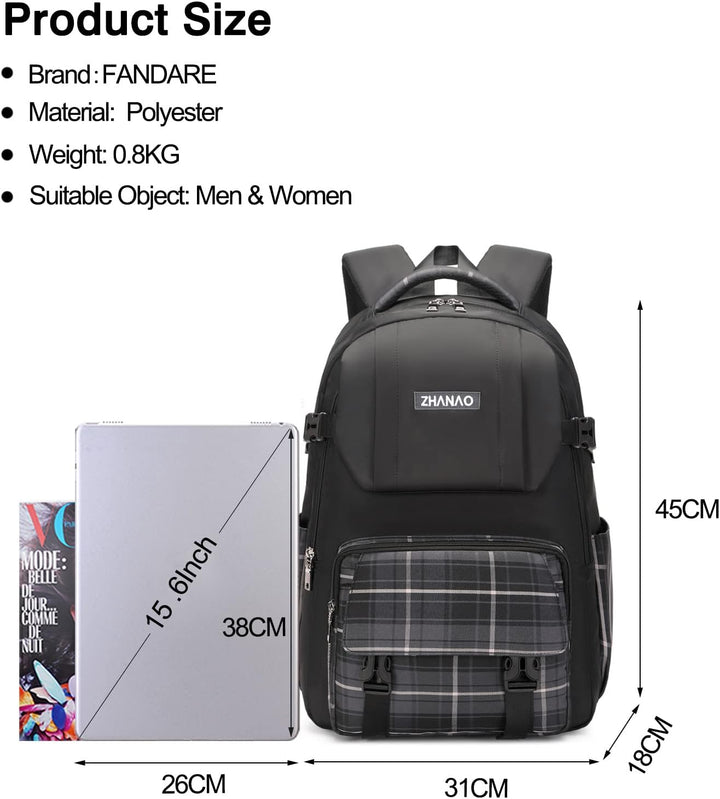 FANDARE Ultraleicht Rucksack Schulranzen Schultaschen Schulrucksack Damen Herren Schultasche für Jug