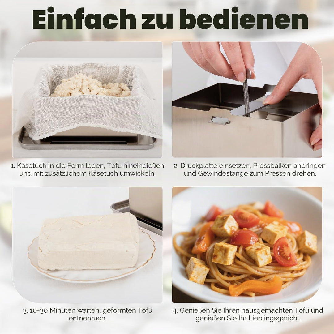 Tofupresse aus Edelstahl, Tofu-Presser, schnelle und effiziente Wasserentfernung für festen Tofu, le