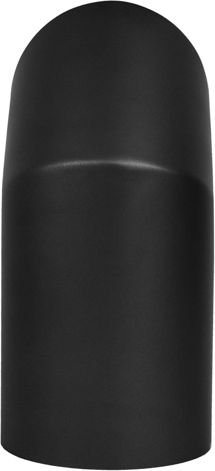 LANZZAS Ofenrohr Bogen 90° Grad ohne Tür, im Durchmesser, DN Ø 150 mm, Farbe: schwarz-metallic - wei