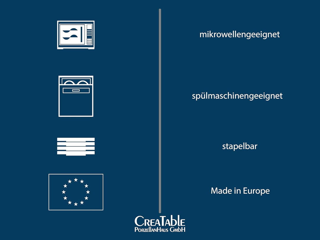 CreaTable, 23617, Serie Allround - WIESENBLUMEN, Geschirrset, Kombiservice 10 teilig