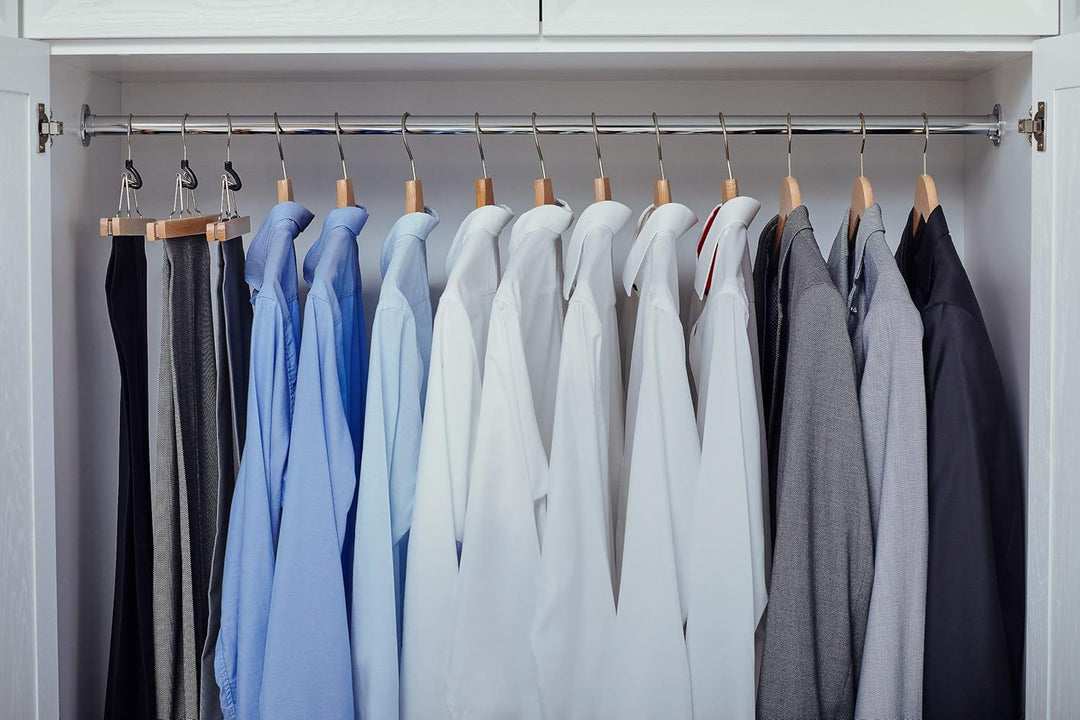 MAWA 10 Stück Anzugbügel Business RFS mit Steg, Hemden, Blusen, Jacketts, Umweltfreundlich, FSC® Zer