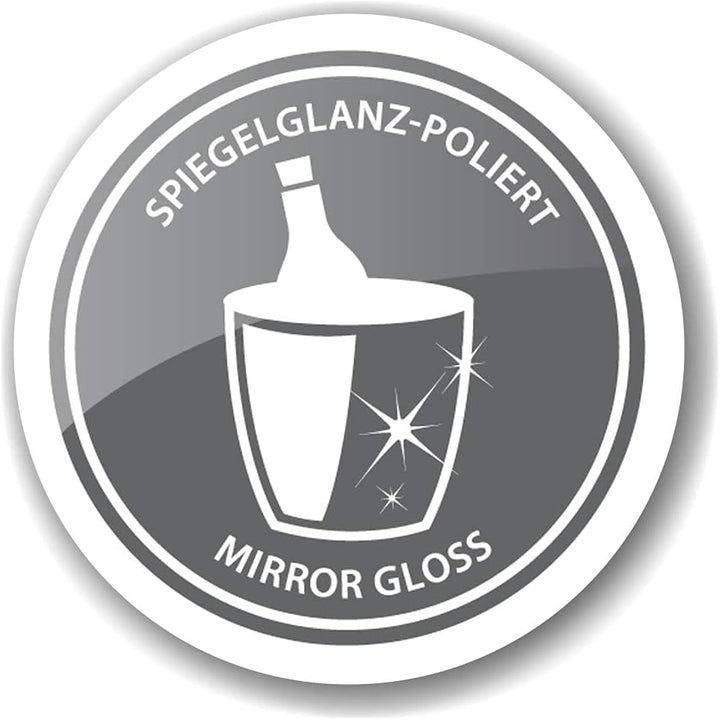 EDZARD Flaschenkühler Nebraska, Höhe 20 cm, Durchmesser 12 cm, für 1 Flasche, doppelwandig, Edelstah