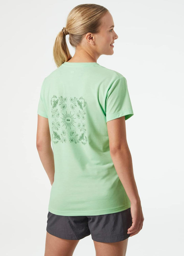 Helly Hansen Damen W Skog Recycled Graphic Tee Shirt S Mint, S Mint
