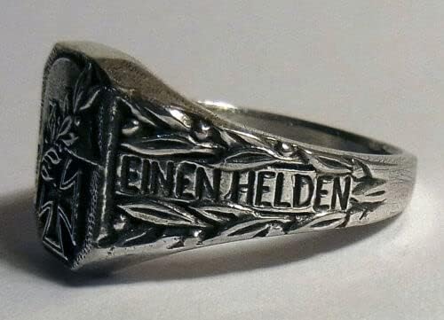 MK-Art Militaria Schöner deutscher Ring "Ich beklage einen Helden"
