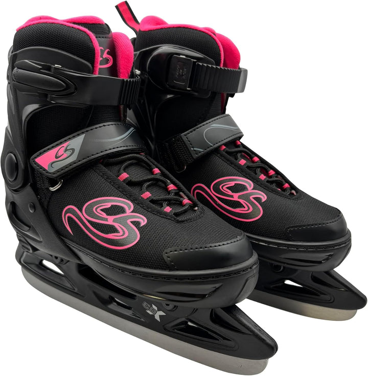 Cox Swain verstellbare Schlittschuhe Crystal, Eislaufschuhe für Kinder, Jugendliche und Erwachsene b