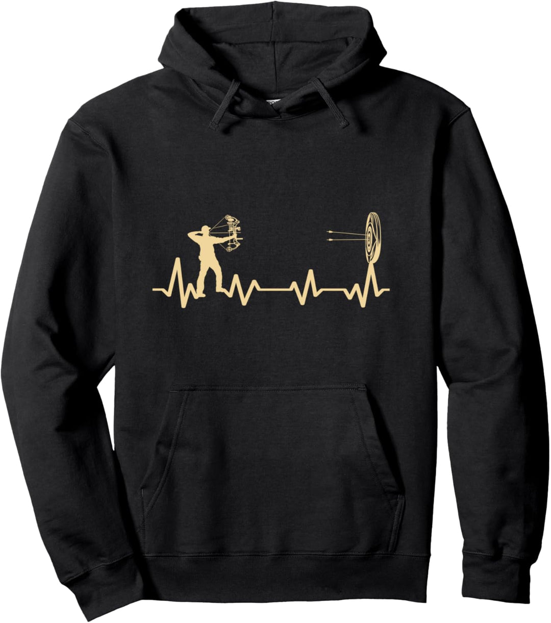 Bogenschiessen Herzschlag Bogensport Pullover Hoodie