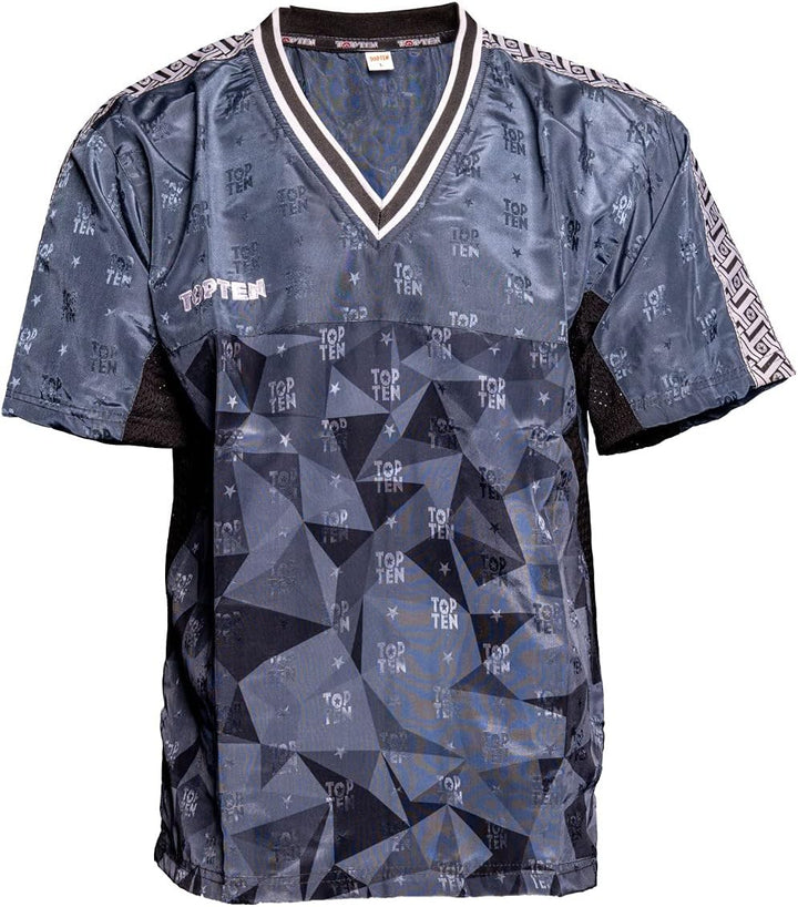 T-Shirt mit V-Ausschnitt zum Kickboxen „Kickboxjacke Prism“ Schwarz S, Schwarz S