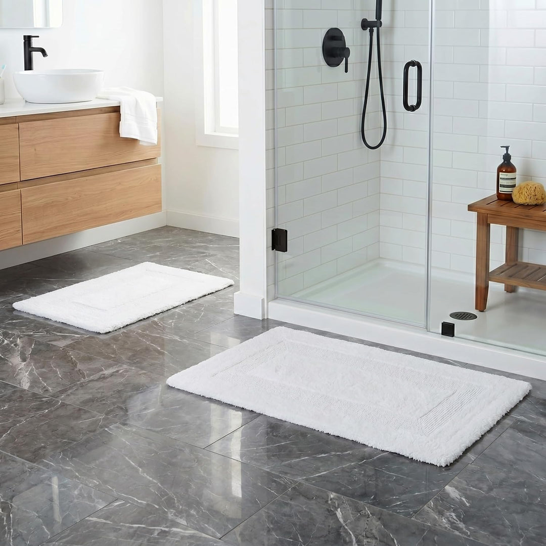 Lavish Home Badematten-Set, Baumwolle, wendbar, weich, saugfähig und maschinenwaschbar, 88,9 x 55,9