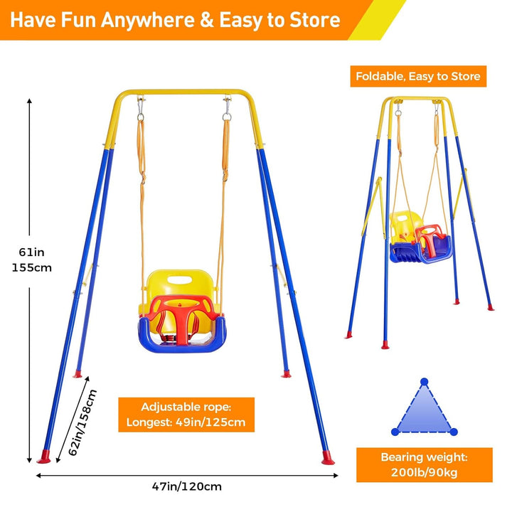 FUNLIO 2-in-1 Schaukeln set und Baby Türhopser für Kleinkinder, Schaukelset für Kinder mit 4 Sandsäc
