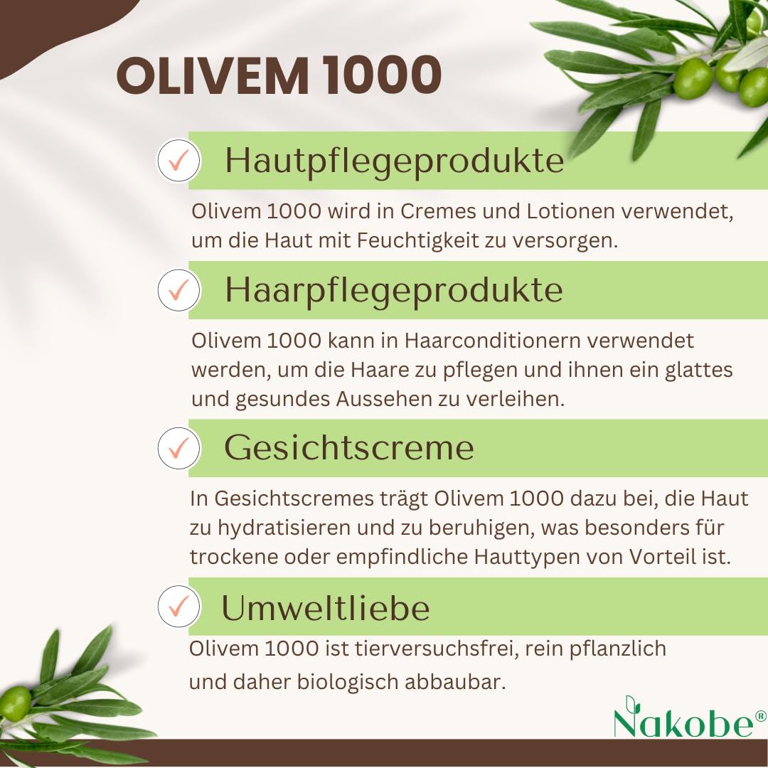 Olivem 1000, 250g, Emulgator, Konsistenzgeber, PEG-frei (250g) 250 g (1er Pack), 250 g (1er Pack)