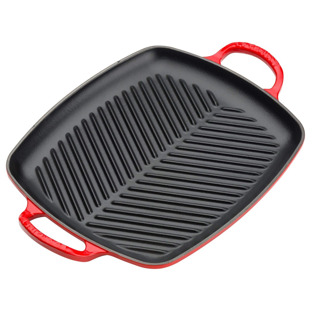 Le Creuset Signature Flache rechteckige Grillplatte aus Gusseisen mit Hilfsgriff, für alle Herdarten