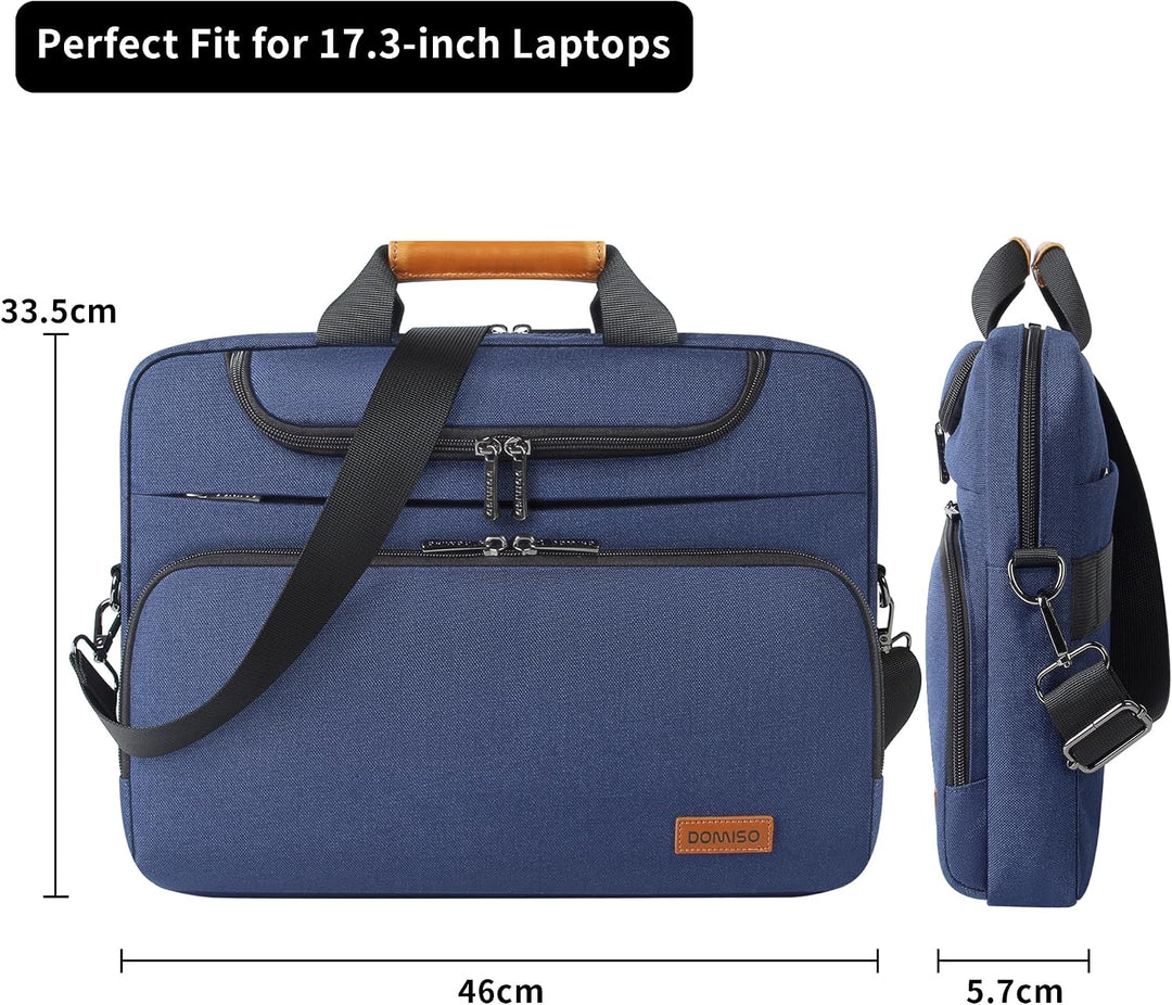 DOMISO Laptoptasche 17 Zoll Wasserdicht Laptop Tasche Aktentasche Herren Schultertasche Notebooktasc