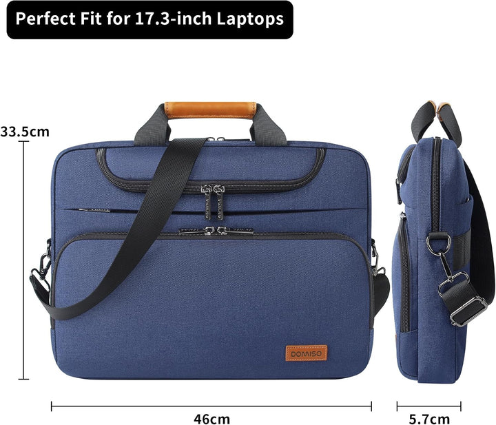 DOMISO Laptoptasche 17 Zoll Wasserdicht Laptop Tasche Aktentasche Herren Schultertasche Notebooktasc