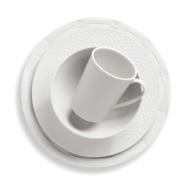 Lenox Entertain 365 Skulptur, rund, Weiss, 4-teilig 4-Piece Placesetting, Mixed Round, 4-Piece Place