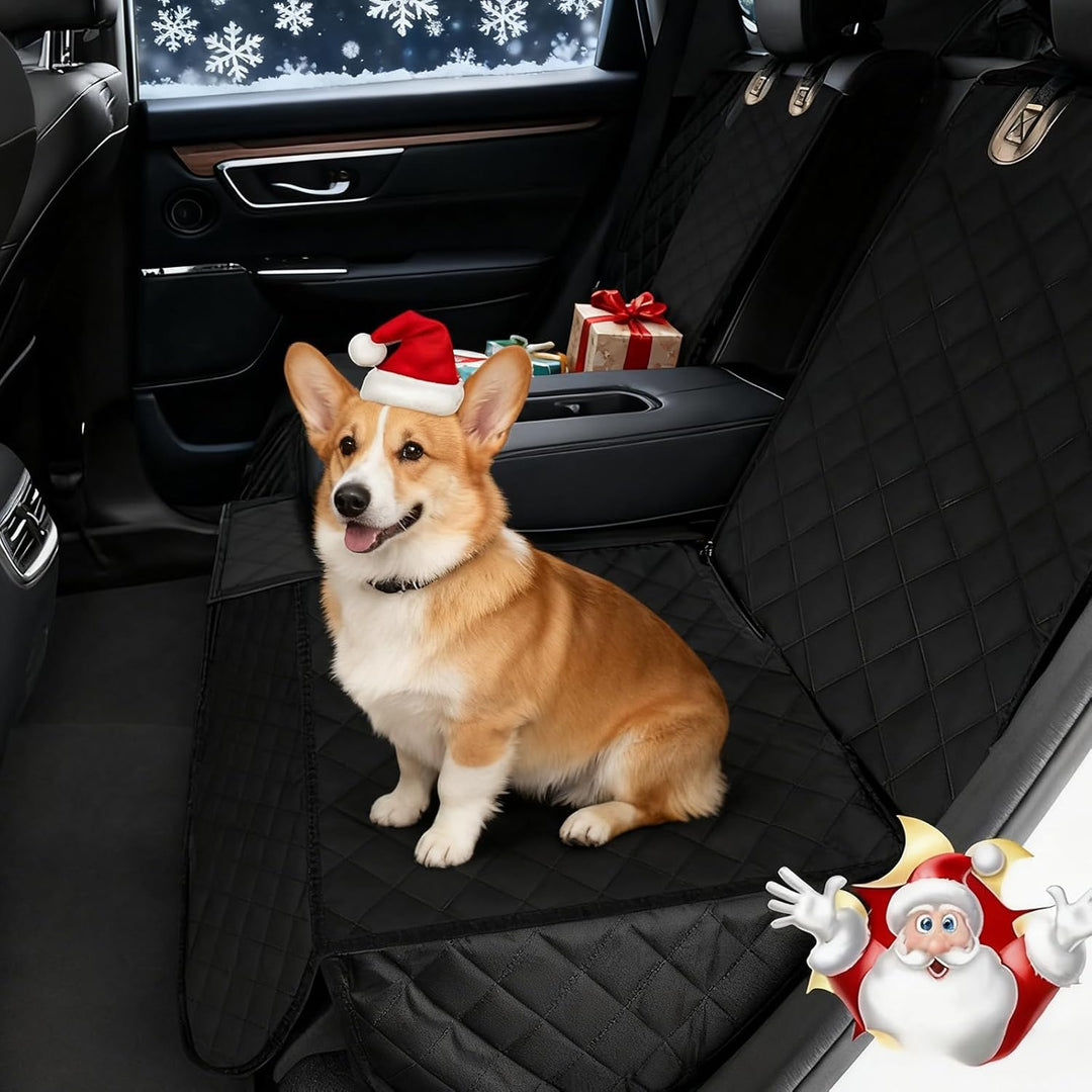 Hundedecke Auto Rückbank, 135x120cm Wasserdicht Kratzfest rutschfest Autoschondecke Hund Rücksitz mi
