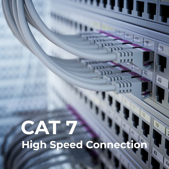 deleyCON 10x 1m CAT7 Netzwerkkabel - 10 Gigabit - RJ45 Patchkabel Ethernet Kabel (Kupfer, SFTP PiMF